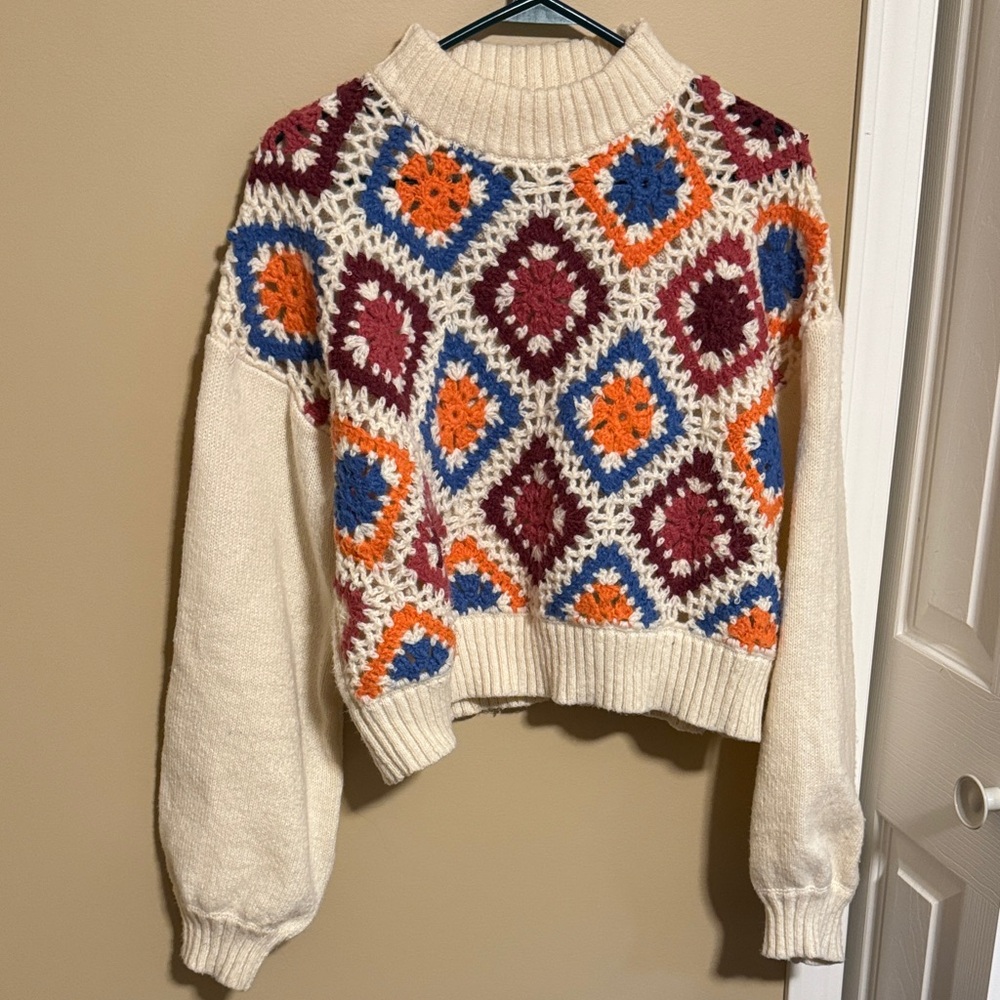 Dreamers Multicolor Diamond Knit Sweater